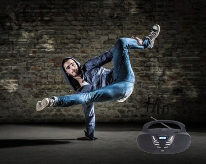 Boombox radioodtwarzacz FM/CD/MP3/USB/AUX BB7BK