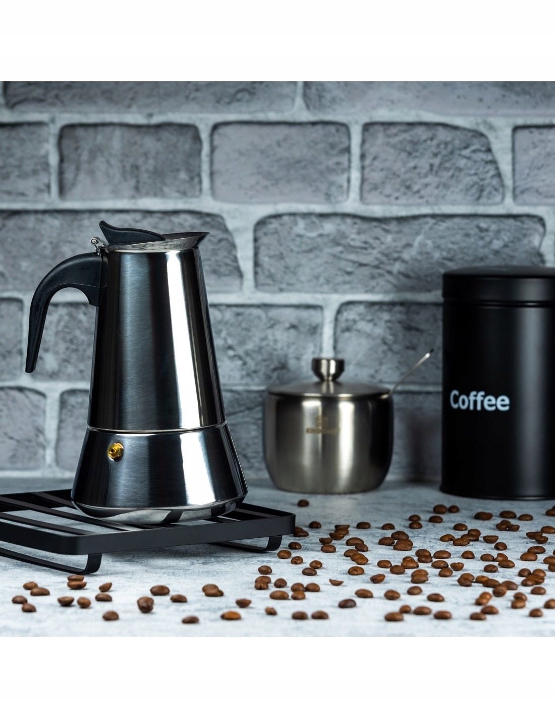 KAWIARKA Zaparzacz Kawy 12 Indukcja GAZ STALOWY