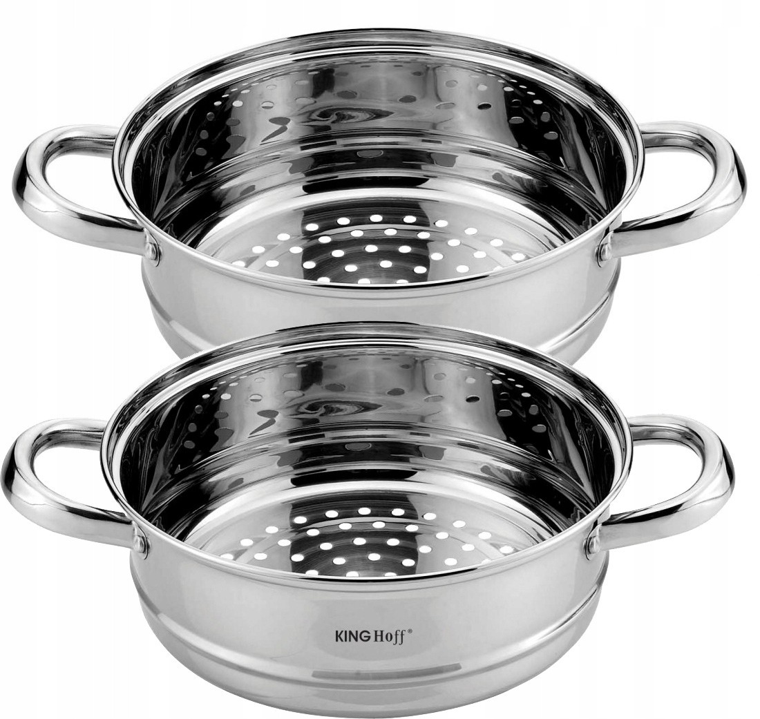 Garnek z pokrywką stalowy do gotowania na parze