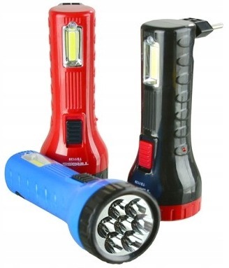 LATARKA AKUMULATOROWA 7 LED+COB ŁADOWANA