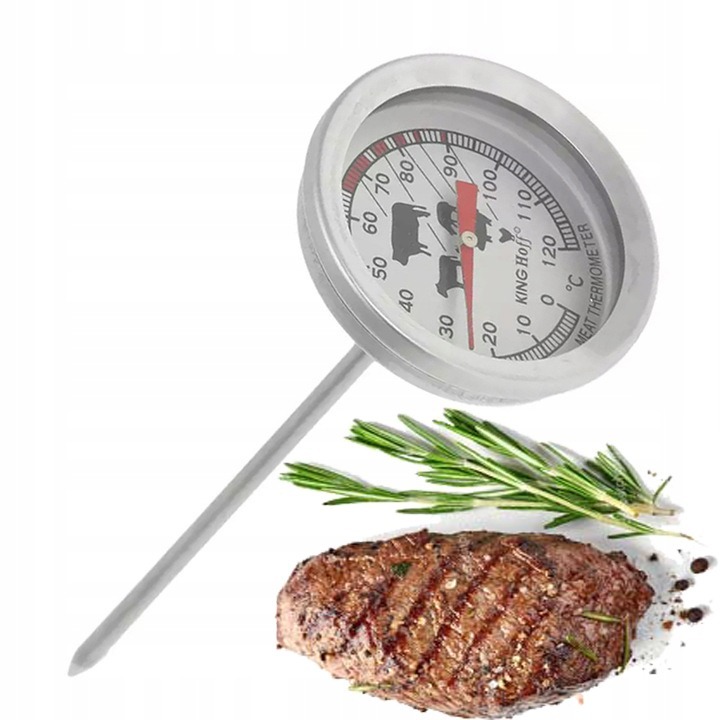 TERMOMETR KUCHENNY ANALOGOWY Z SONDĄ STAL 3697