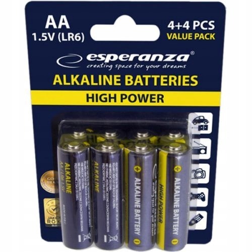 BATERIE ALKALICZNE LR6 AA x8 1.5V 8 szt. BLISTER