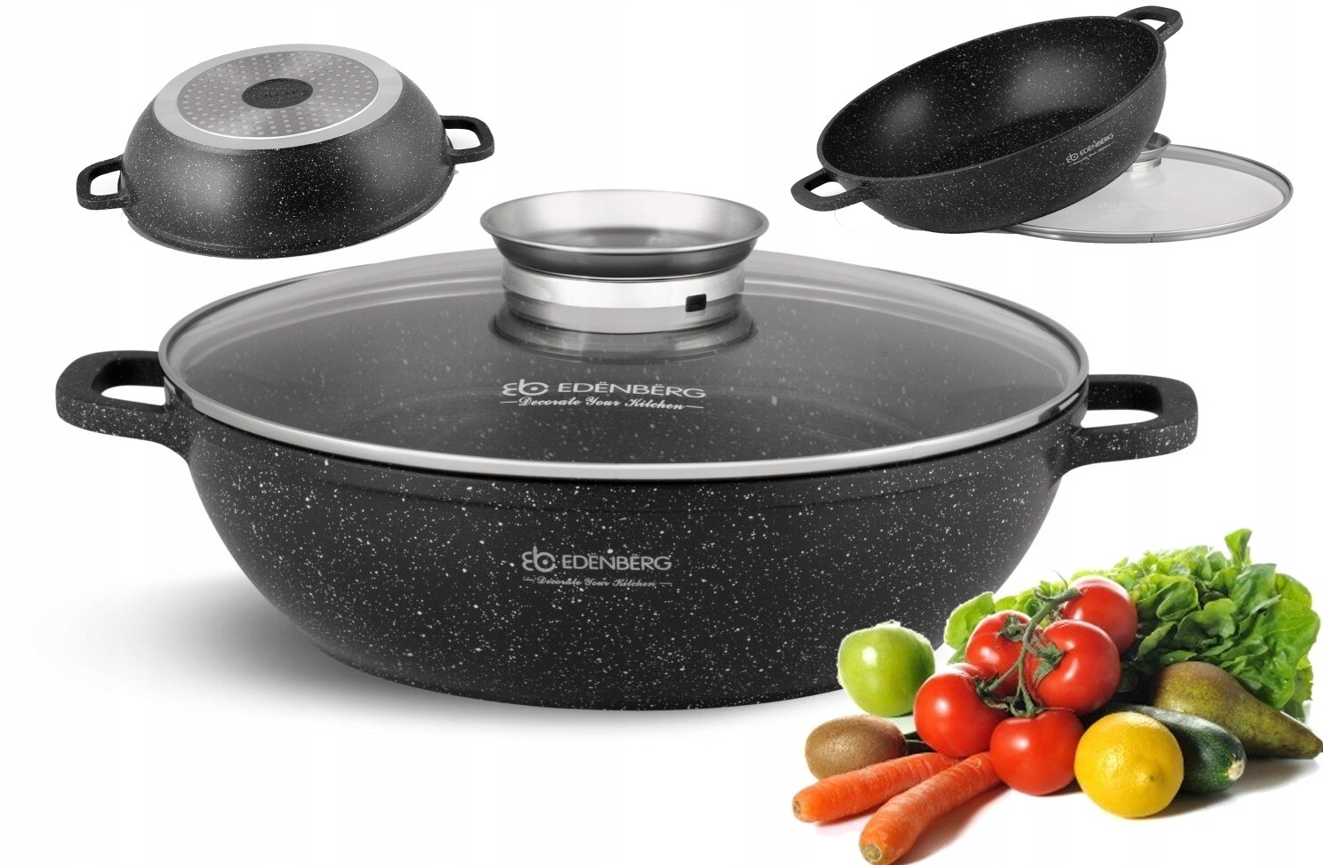 Garnek granitowy brytfanna 3.3l indukcja Gaz