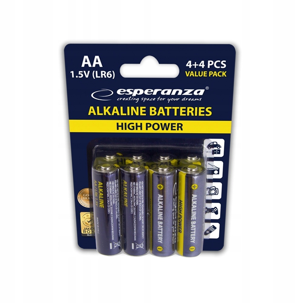 BATERIE ALKALICZNE LR6 AA x8 1.5V 8 szt. BLISTER