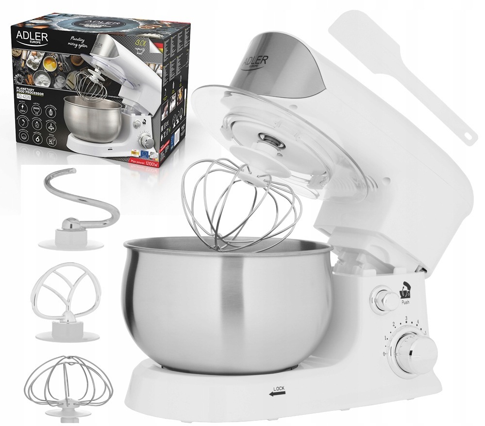 ROBOT KUCHENNY PLANETARNY MIKSER 3 MIESZADŁA KOLOR