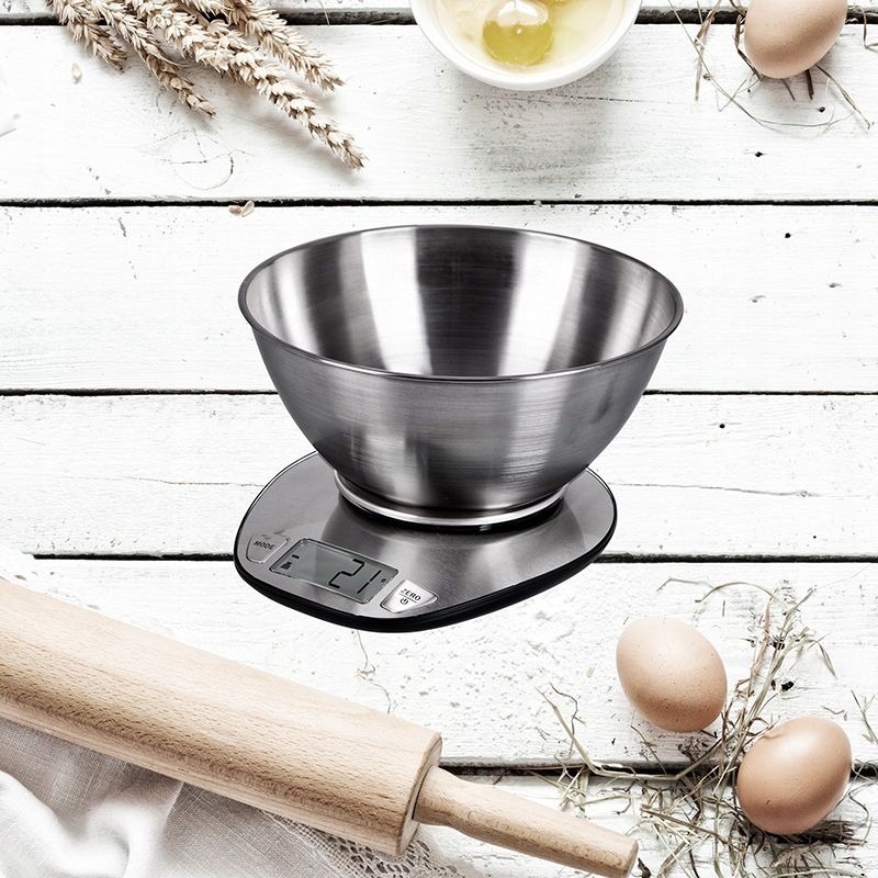 ELEKTRONICZNA WAGA KUCHENNA Z MISĄ STALOWA