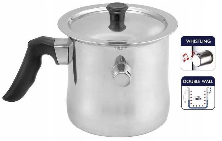 Garnek do mleka 1L z pokrywką i gwizdkiem 3110