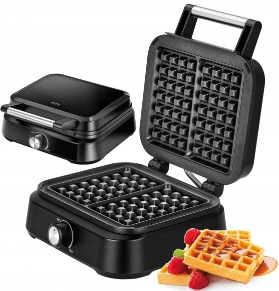 GOFROWNICA MPM DUŻA MOC 1500W MOCNA CZARNA