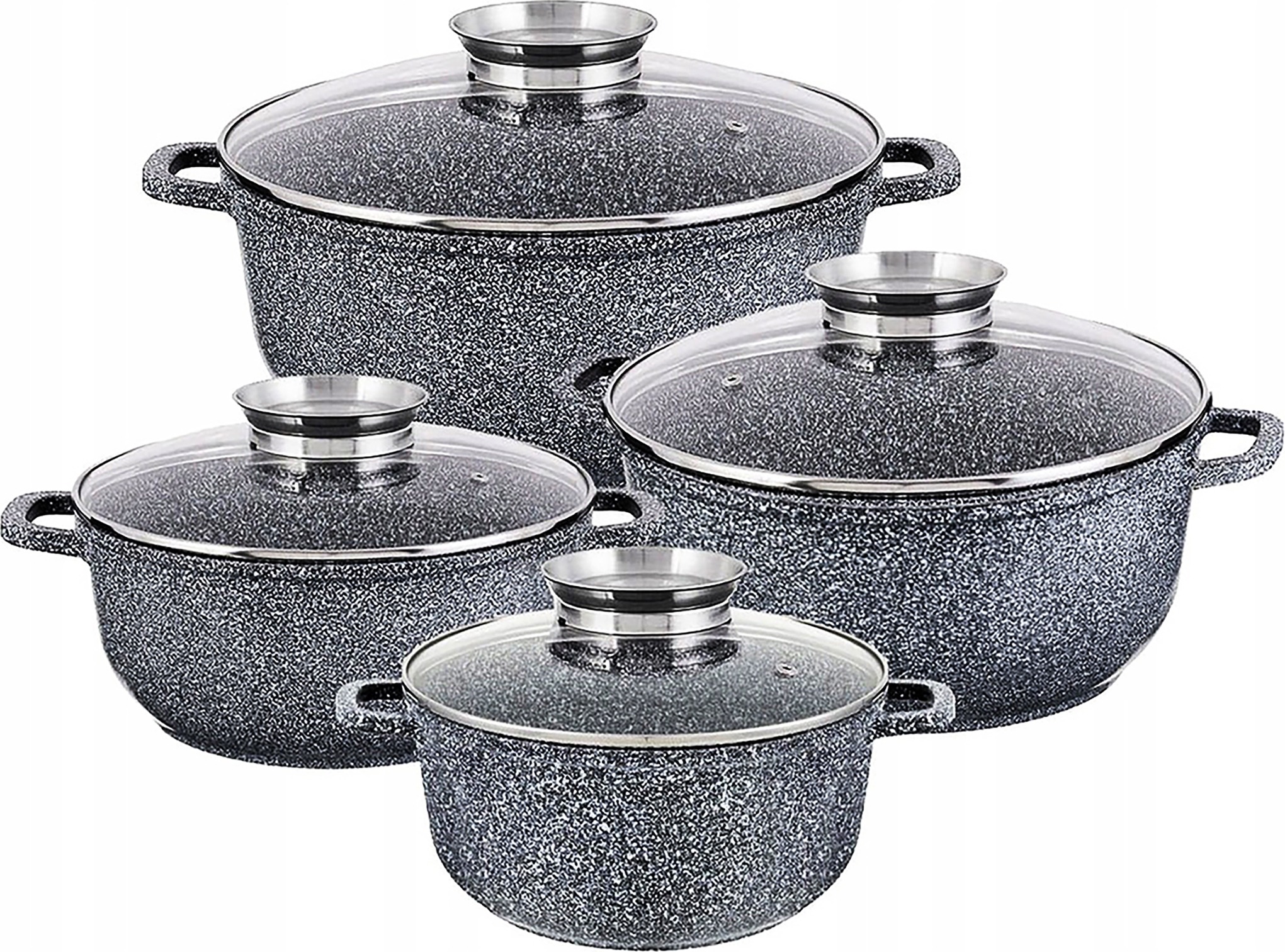 GARNKI EB8035 ZESTAW GARNKÓW 4 SZT. MARMUREK