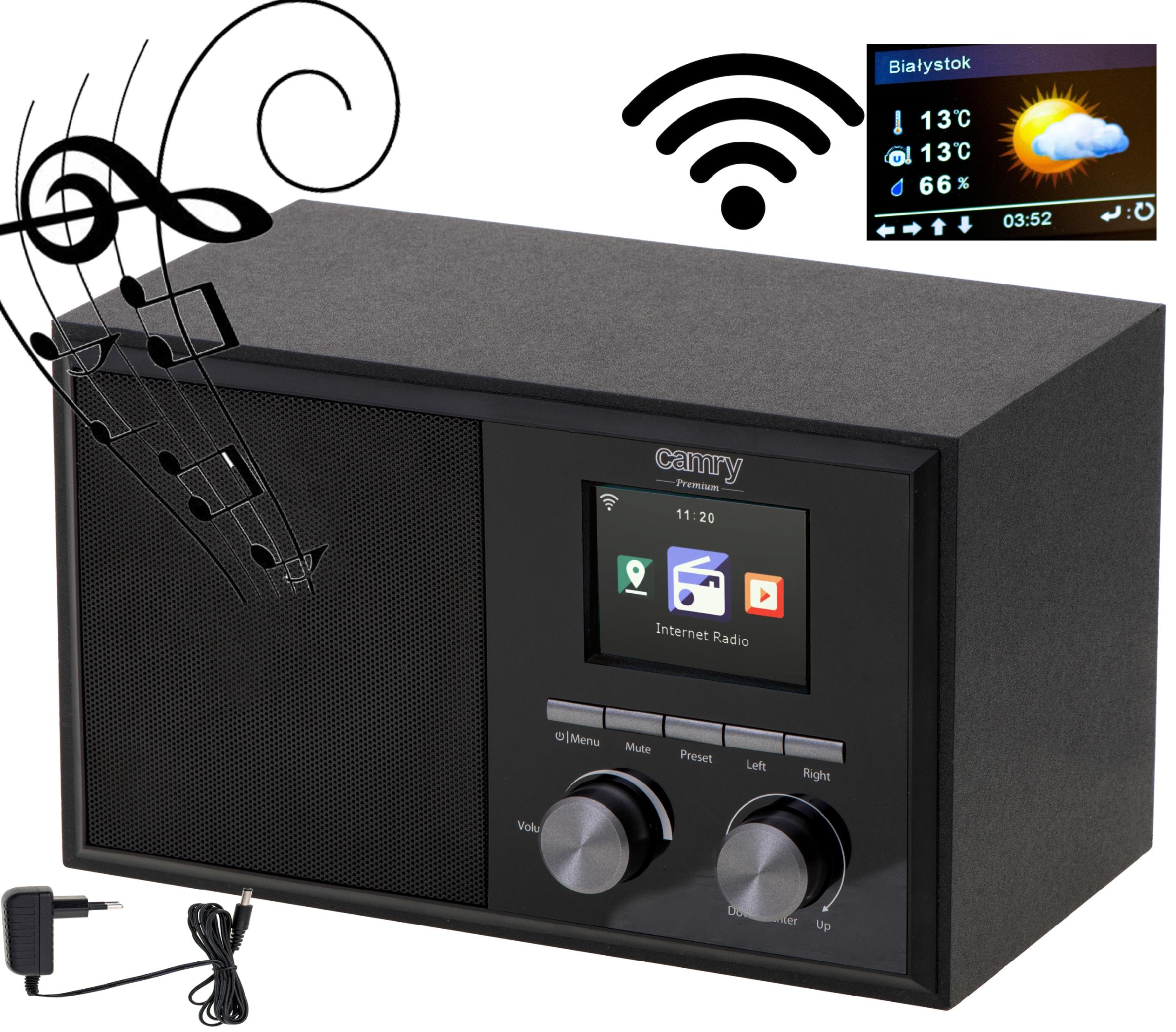 RADIO INTERNETOWE WiFi DAB PROGNOZA POGODY 2xALARM