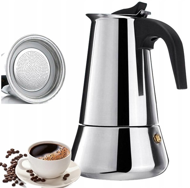 KAWIARKA Zaparzacz Kawy 12 Indukcja GAZ STALOWY