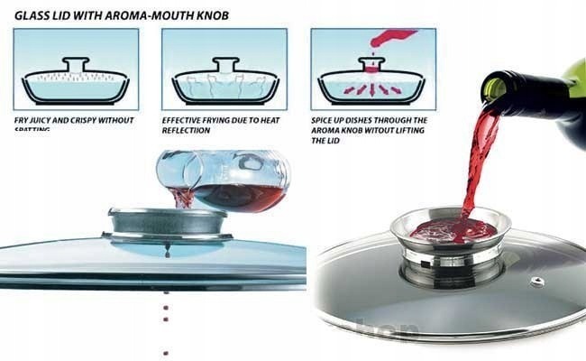GARNEK MARMURKOWY tradycyjny kwadratowy z pokrywą SZARY 22cm 3.7L