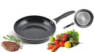 MALA PATELNIA INDUKCJA GAZ CERAMICZNA GRANIT 22 CM