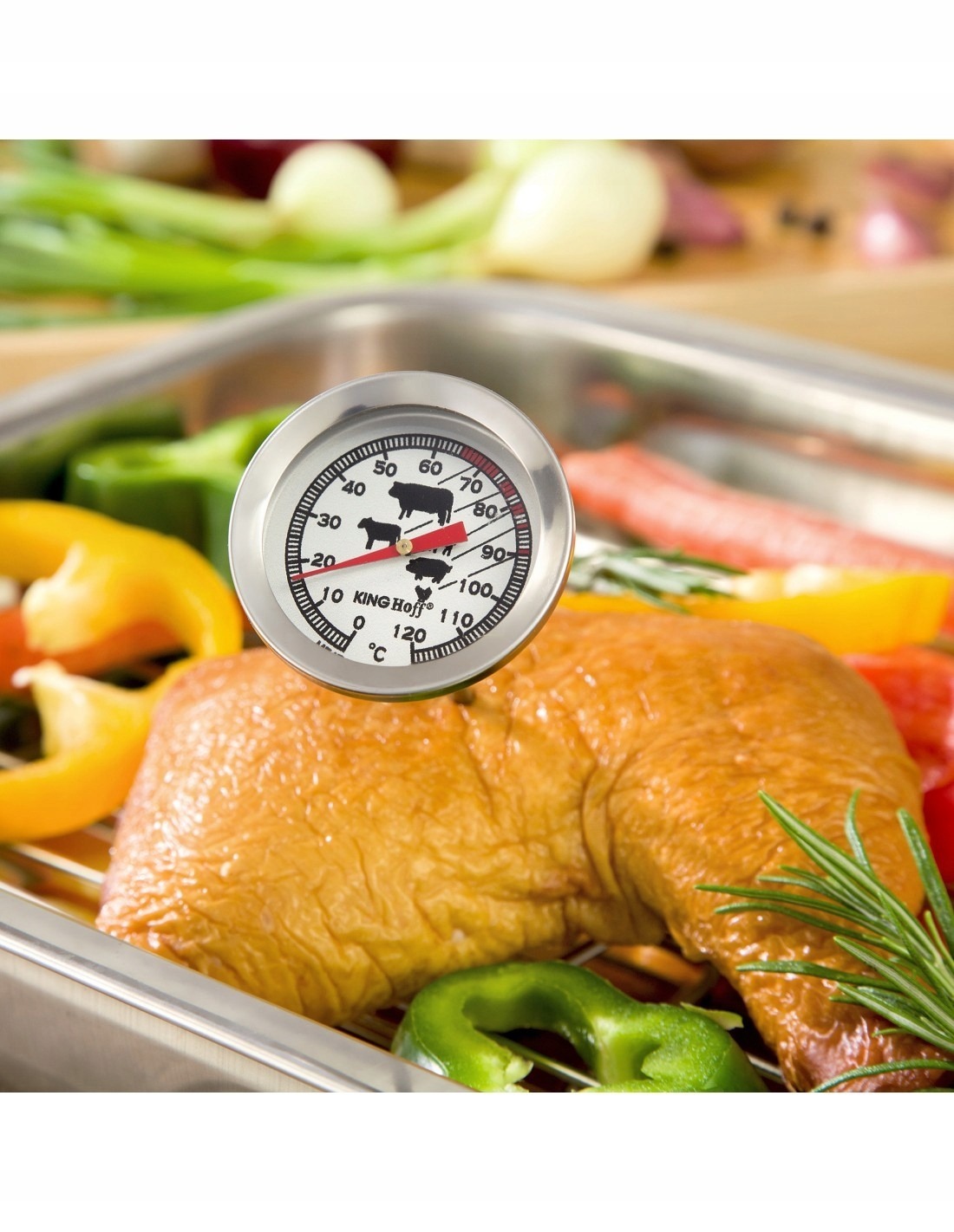 TERMOMETR KUCHENNY ANALOGOWY Z SONDĄ STAL 3697