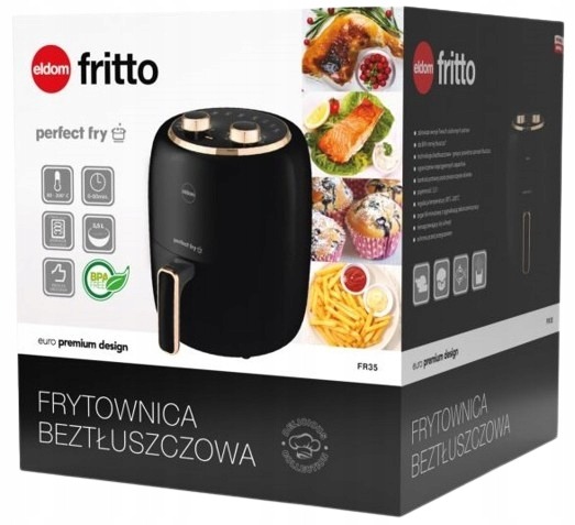 FRYTOWNICA Beztłuszczowa FRYTKOWNICA Eldom FR35 ~3,5L AIR FRYER Mocna 1300W