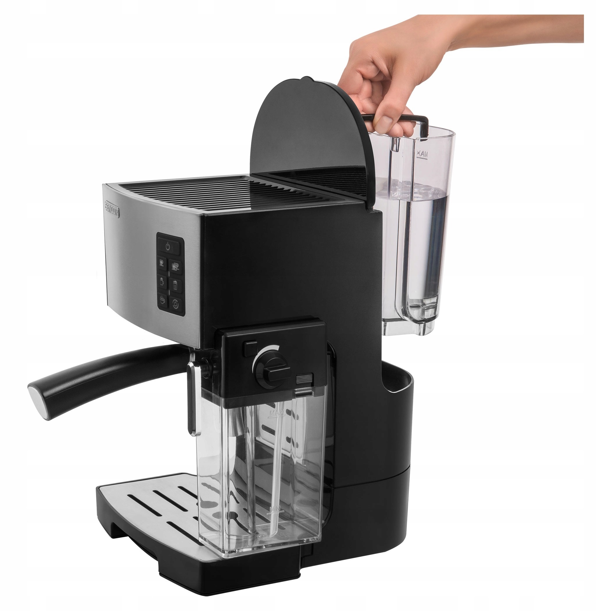 Ekspres ciśnieniowy kolbowy SES4050SS czarny 1450W