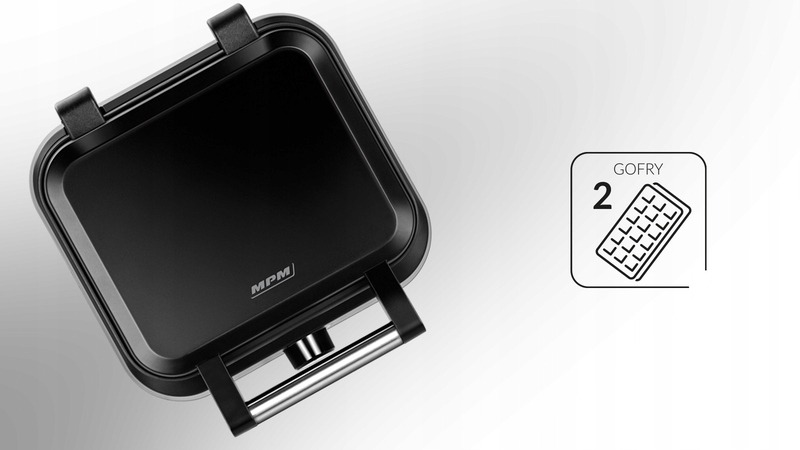 GOFROWNICA MPM DUŻA MOC 1500W MOCNA CZARNA