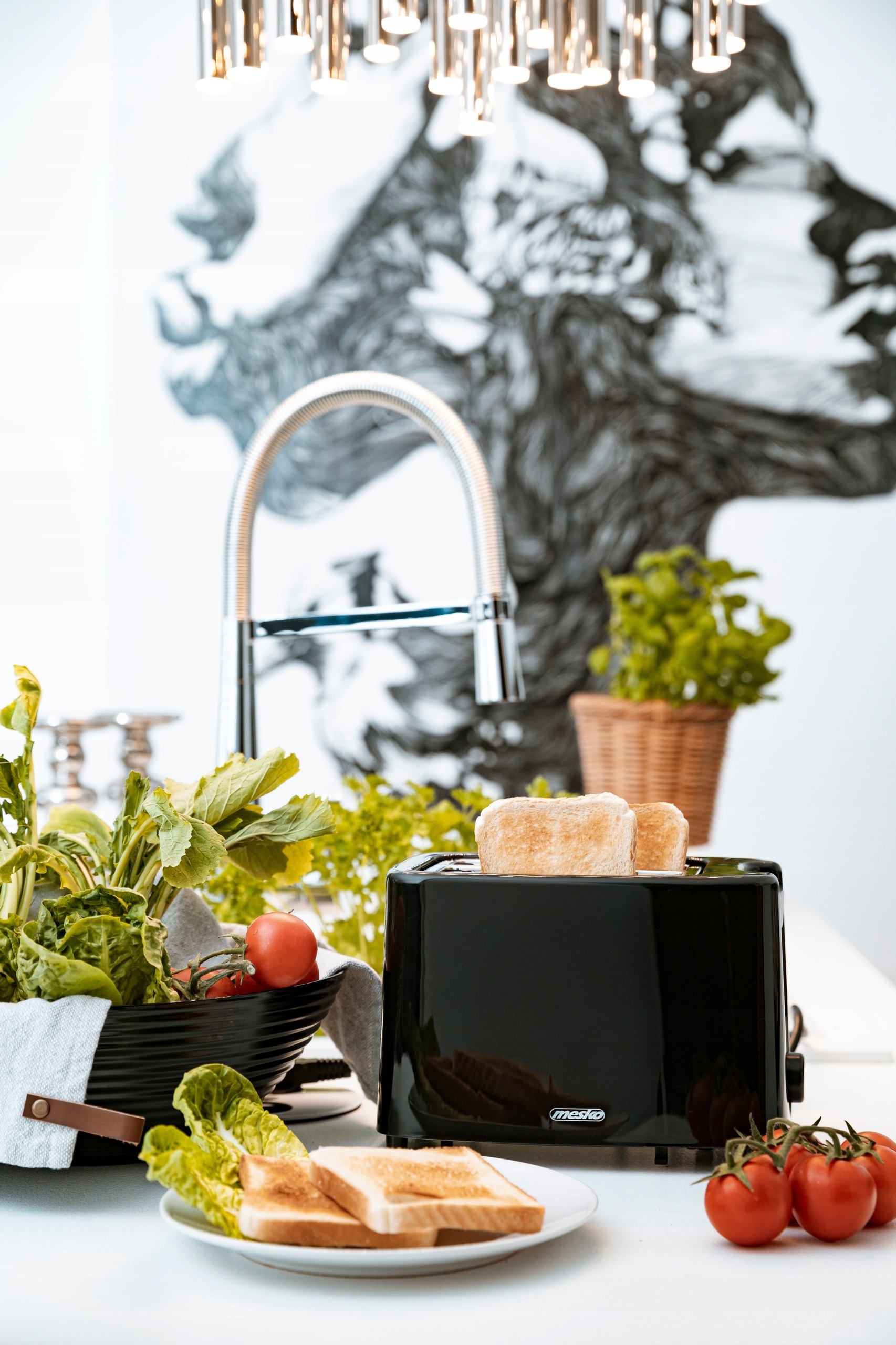 Toster 2 kromki regulacja ruszt MS3220