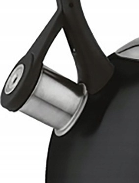 CZAJNIK GAZ INDUKCJA Z GWIZDKIEM CZARNY MAT 2,5 L