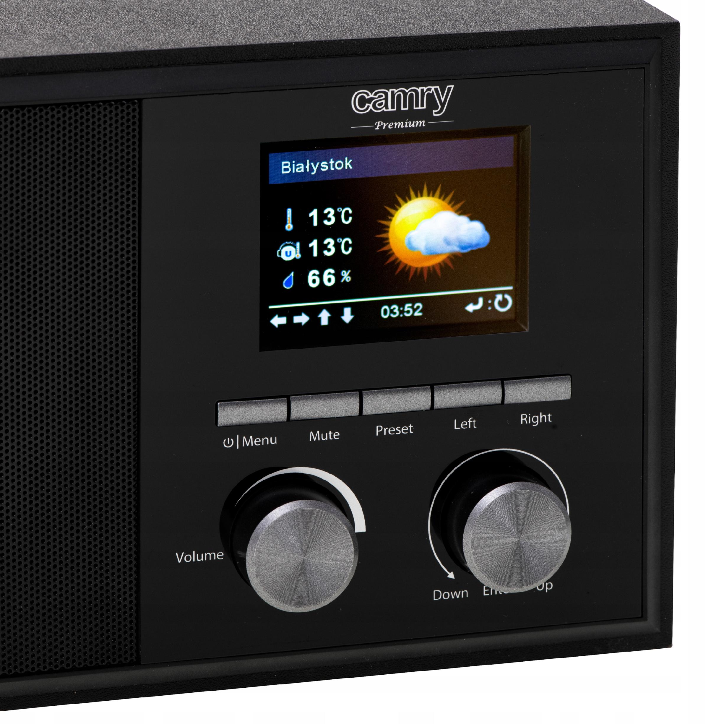 RADIO INTERNETOWE WiFi DAB PROGNOZA POGODY 2xALARM