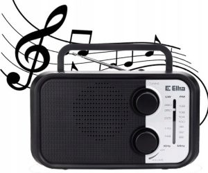 RADIO KUCHENNE RETRO SIECIOWE NA BATERIE CZARNE
