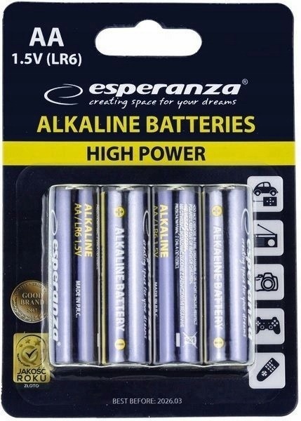 BATERIE ALKALICZNE LR6 AA x8 1.5V 8 szt. BLISTER