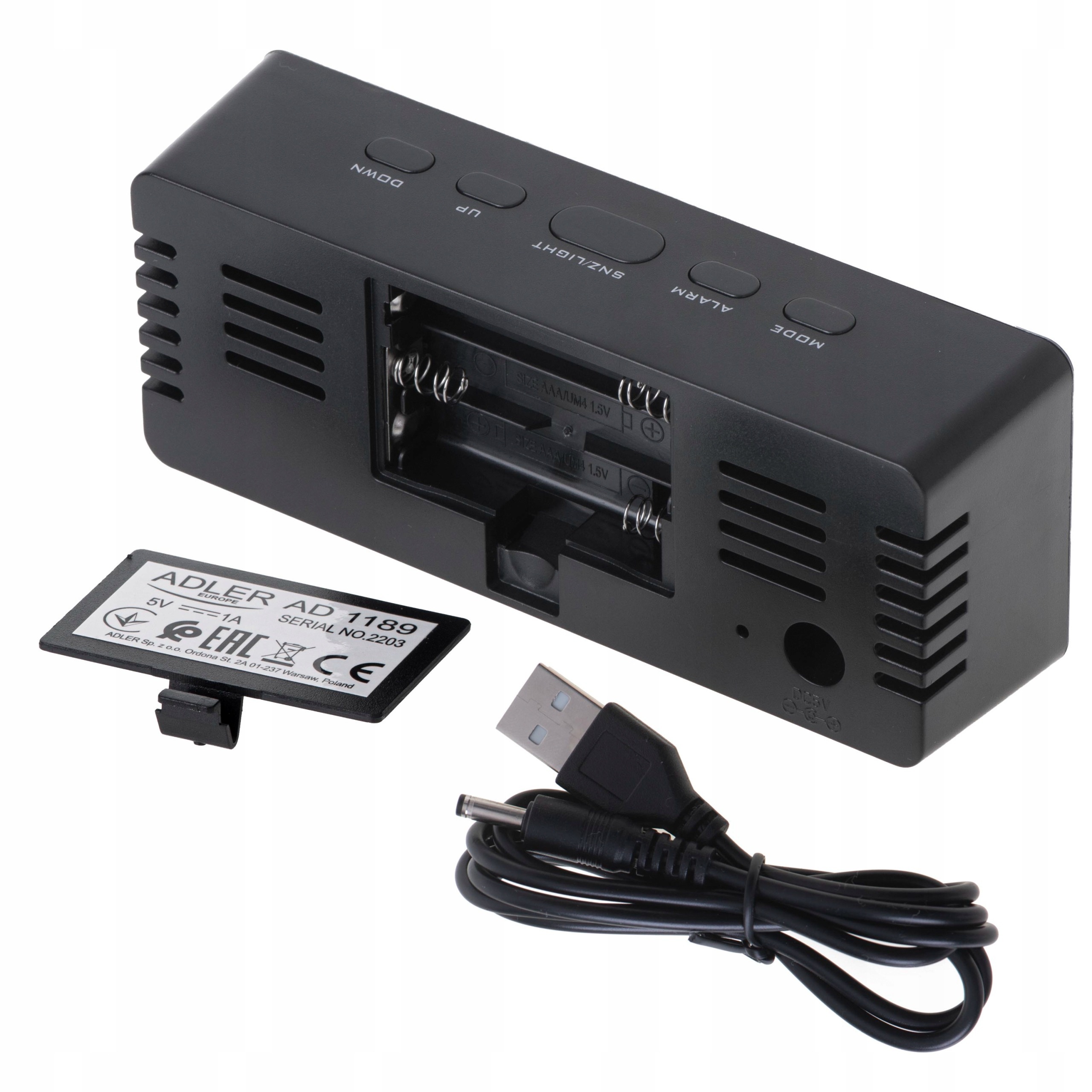 ZEGAR BUDZIK cyfrowy ELEKTRONICZNY TERMOMETR A1189