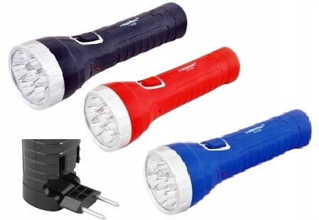 Latarka 7 LED Tiross zasięg 150m akumulator 600mAh