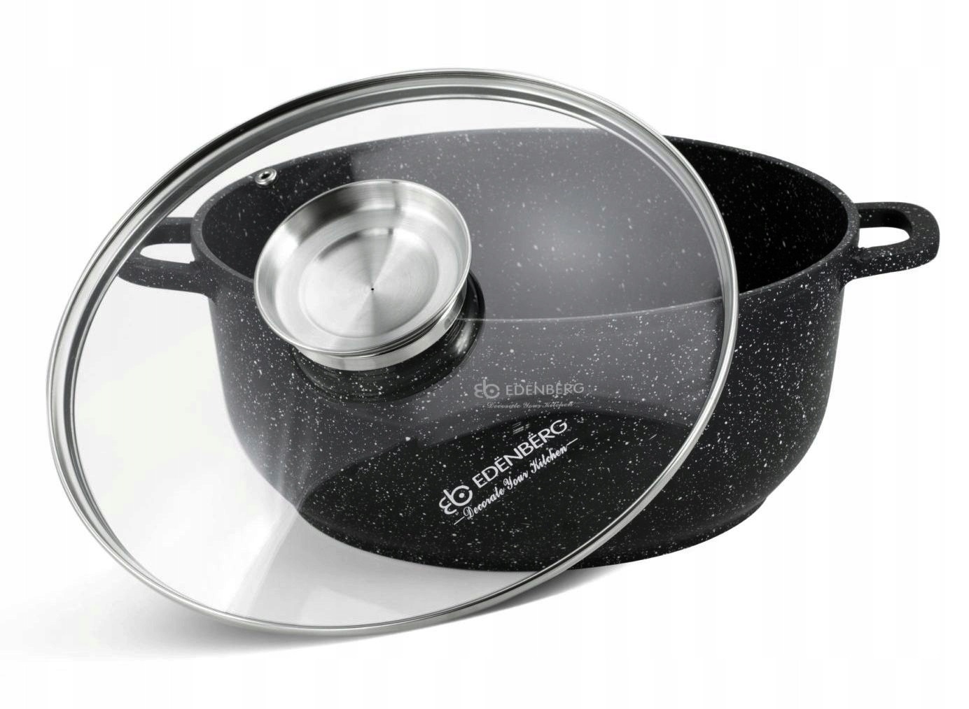 Garnek marmurkowy z pokrywką tradycyjny Edenberg 1,7 l