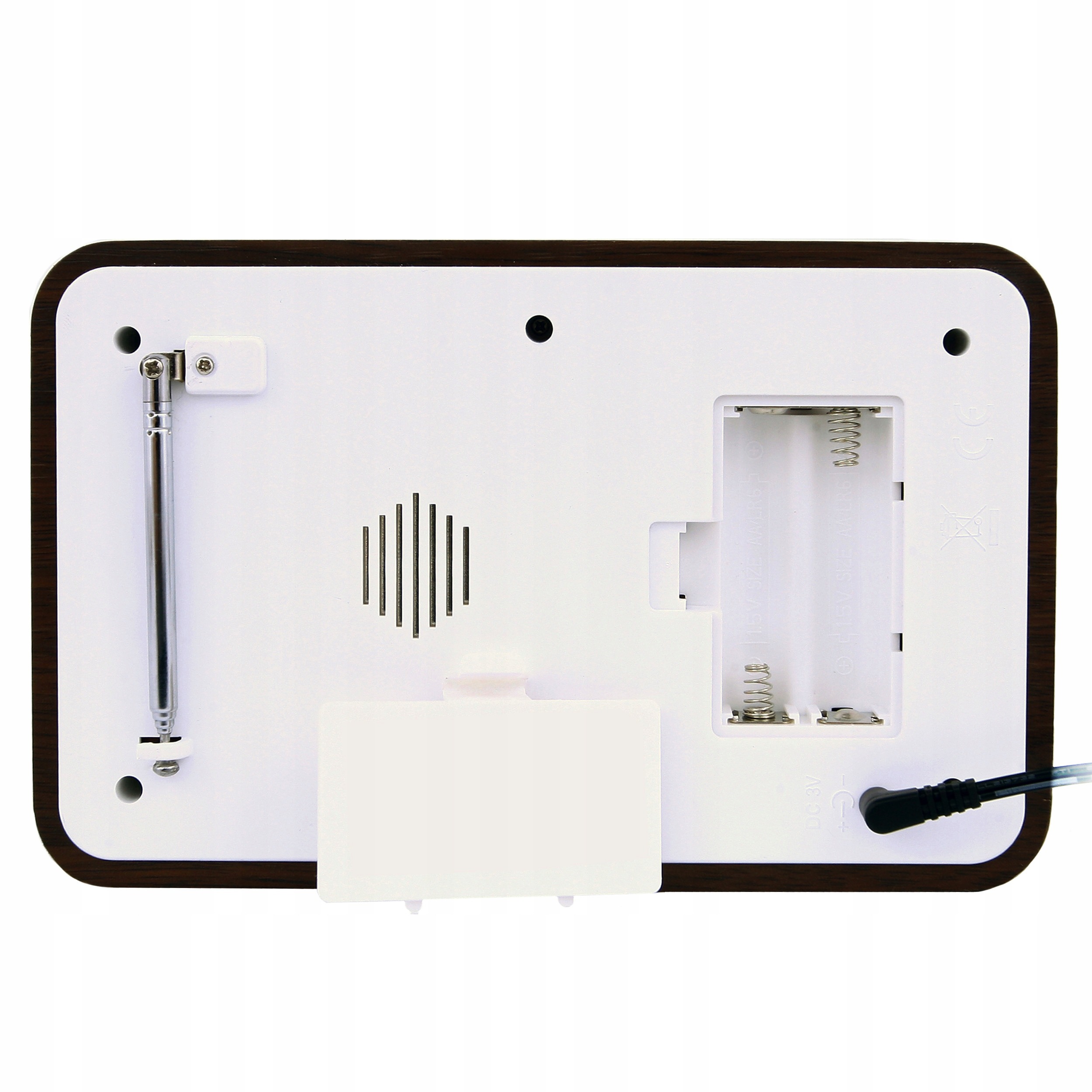 RADIO KUCHENNE Radio Budowlane Przenośne FM na Baterie USB Zegar Budzik LCD