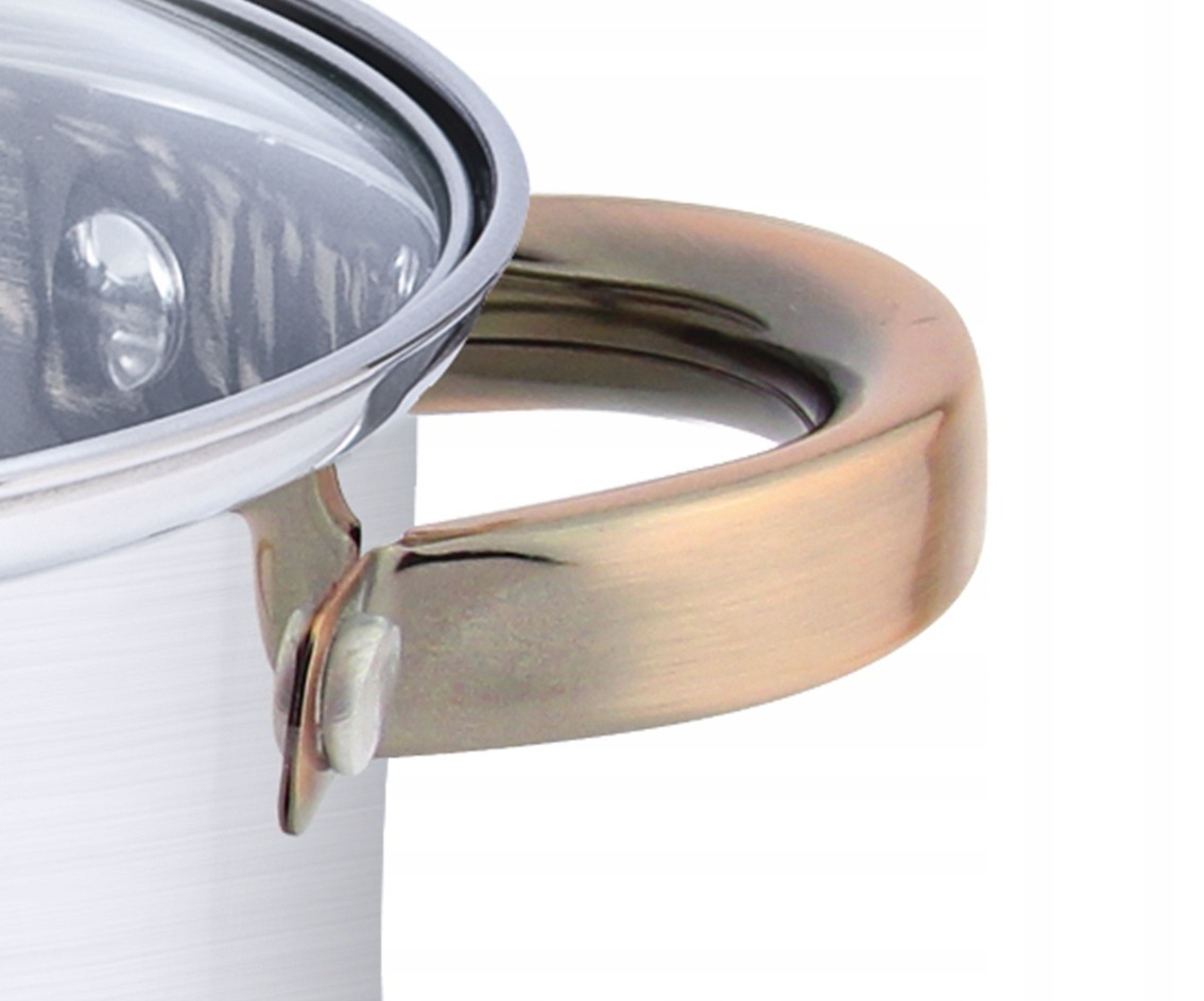 ELEGANCKI ZESTAW GARNKÓW STALOWYCH komplet GARNKI INDUKCJA GAZ