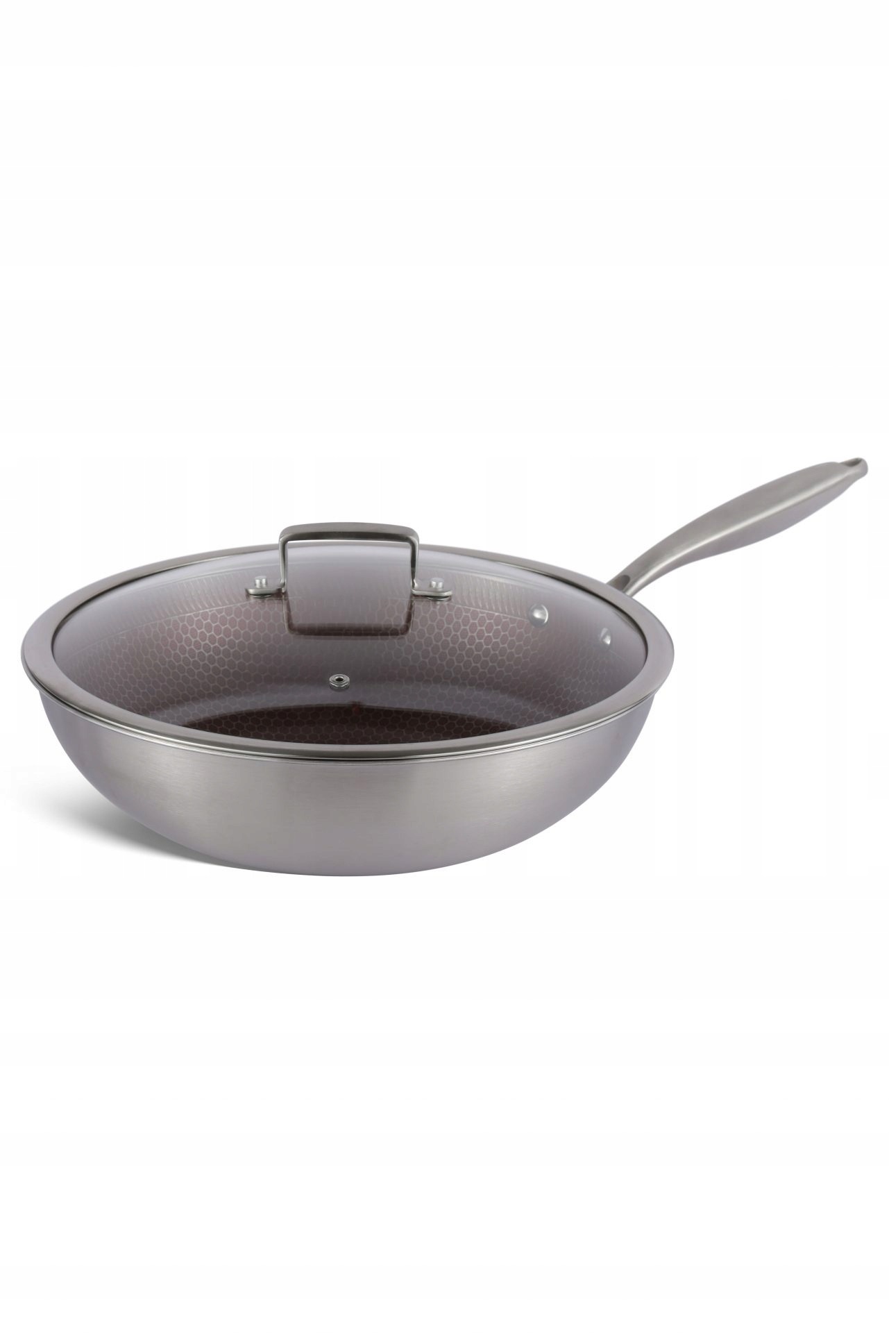 WOK PATELNIA Z POKRYWKĄ POWŁOKA NON STICK 28CM