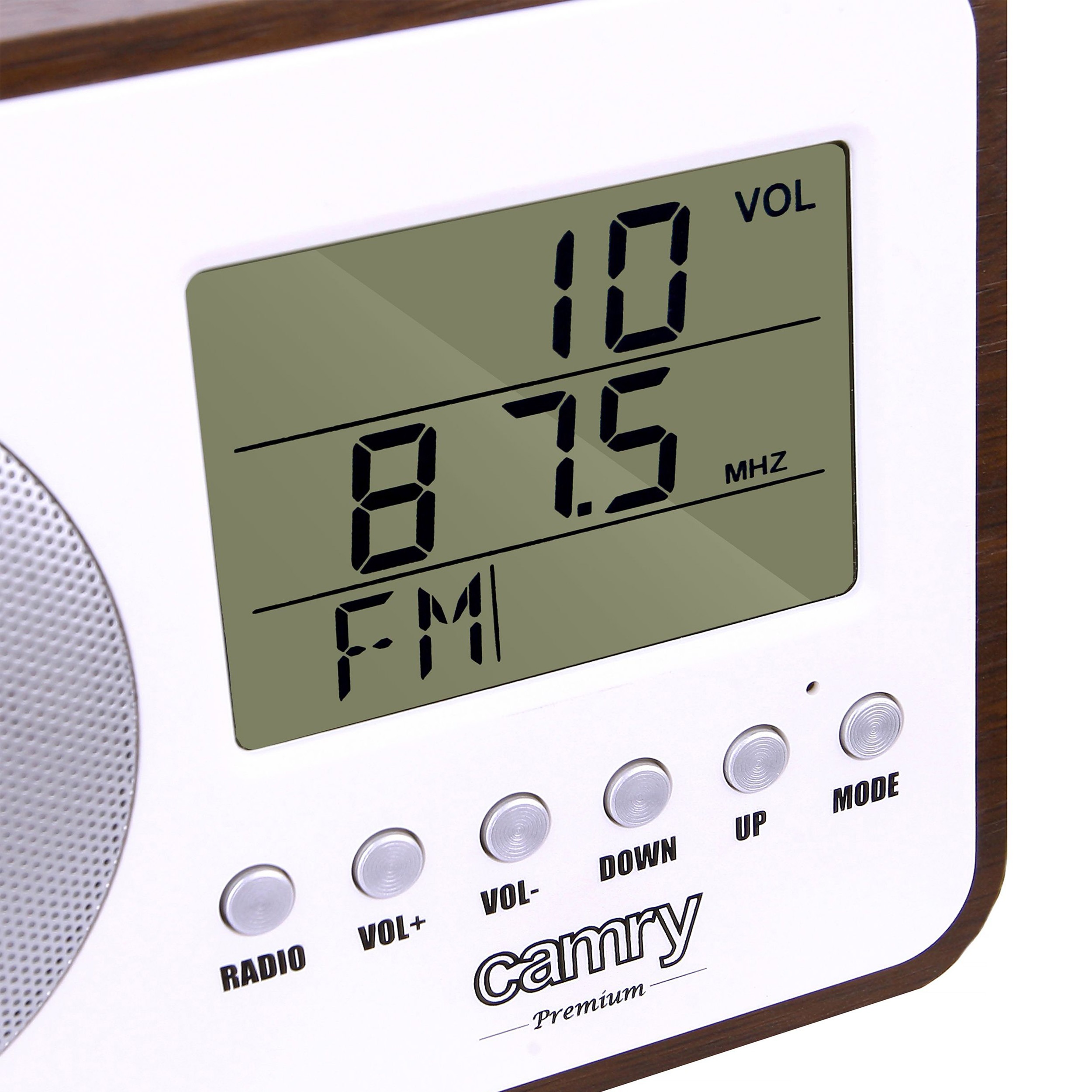 RADIO KUCHENNE Radio Budowlane Przenośne FM na Baterie USB Zegar Budzik LCD