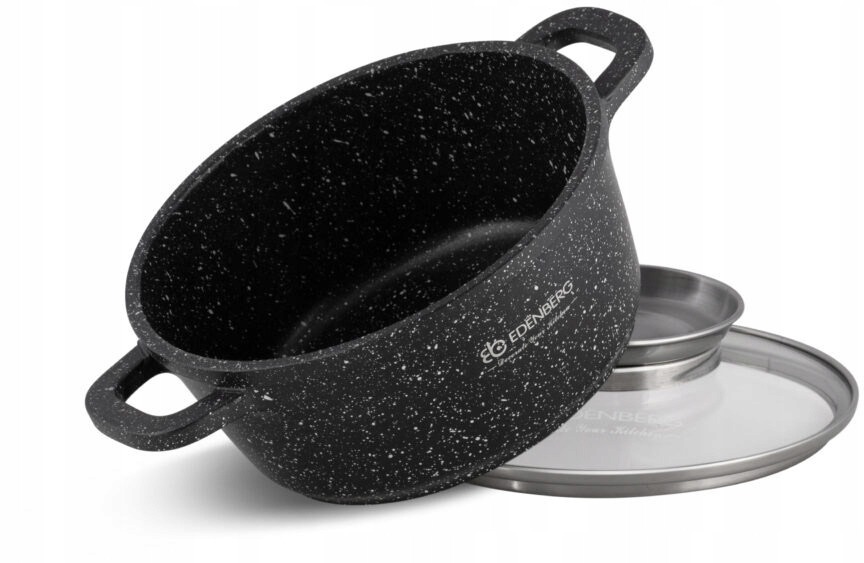 Garnek marmurkowy z pokrywką tradycyjny Edenberg 1,7 l