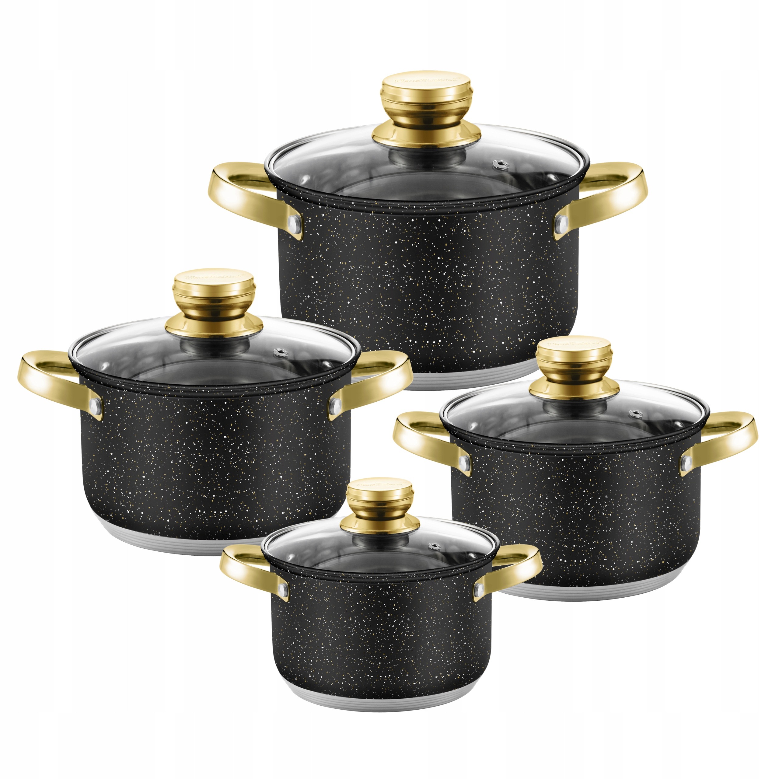 ELEGANCKI ZESTAW GARNKÓW STALOWYCH komplet GARNKI INDUKCJA GAZ