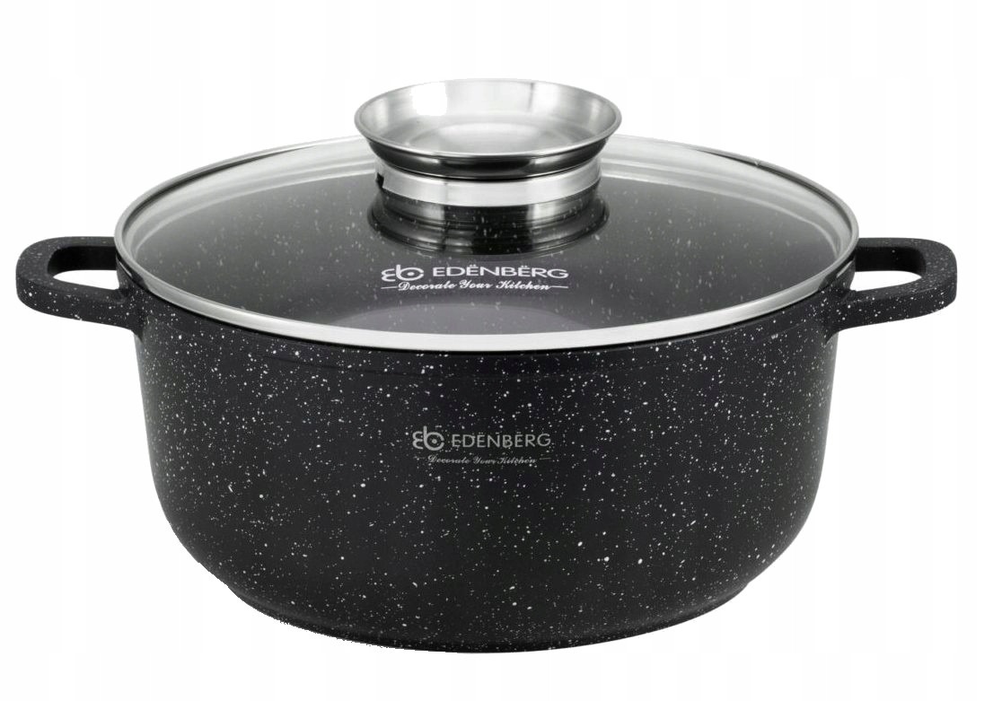 Garnek marmurkowy z pokrywką tradycyjny Edenberg 1,7 l