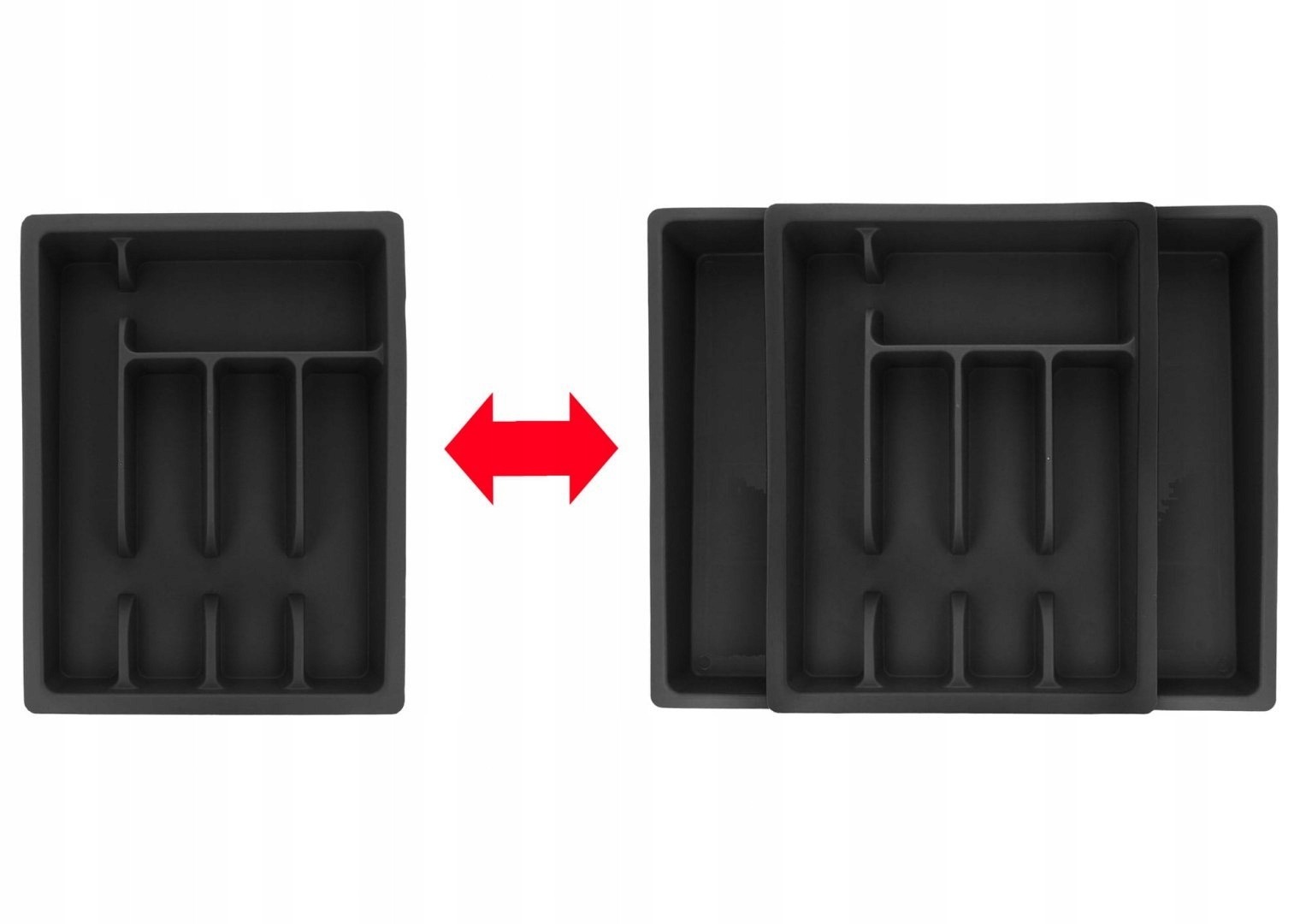 ROZSUWANY WKŁAD DO SZUFLADY ORGANIZER NA SZTUĆCE 46,5 x 38 cm