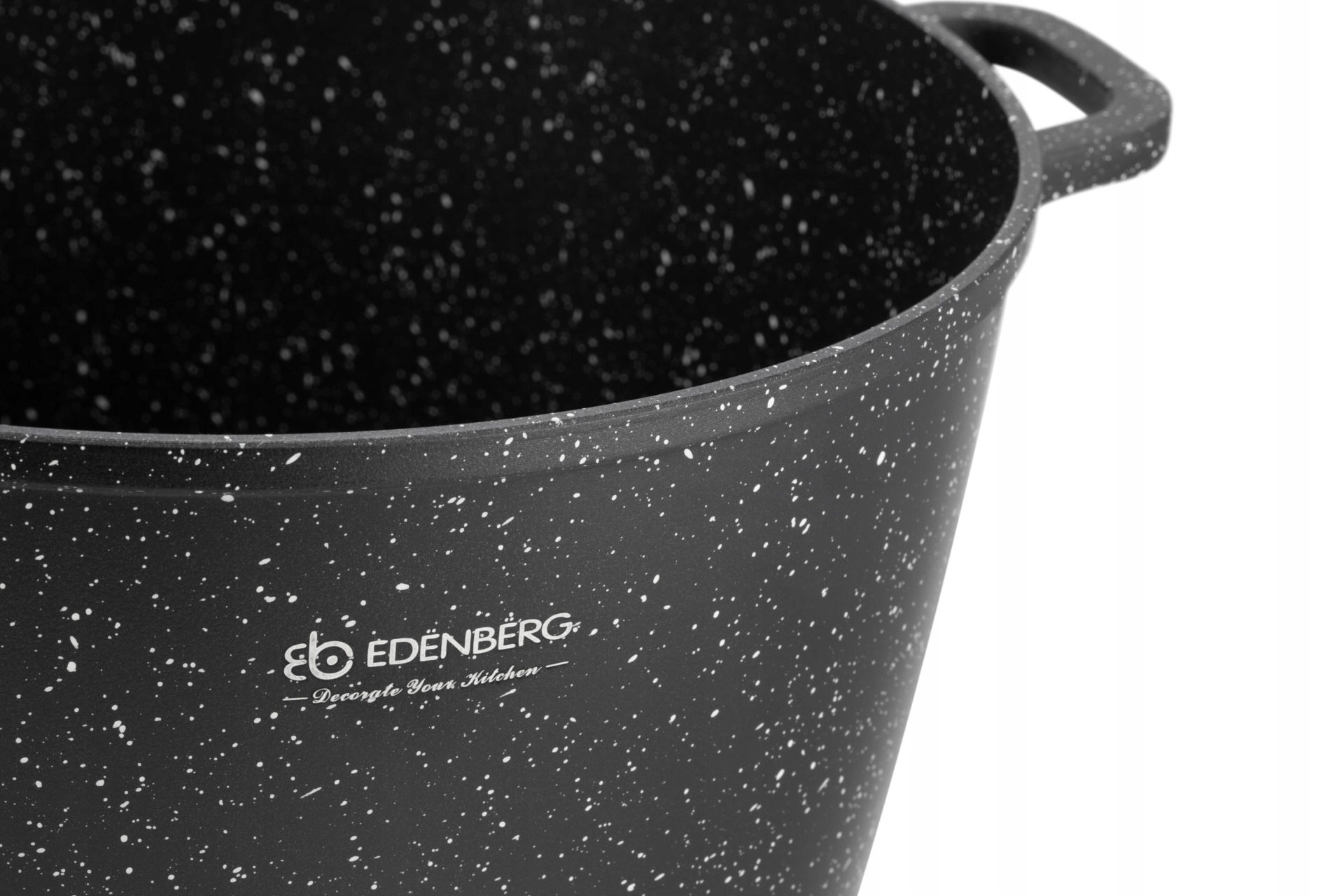 Garnek tradycyjny marmurkowy z pokrywką szklaną Edenberg 14 l 32cm
