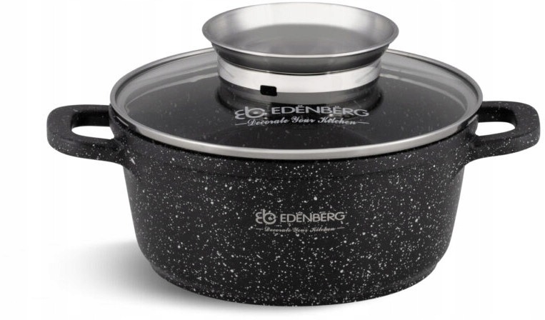 Garnek marmurkowy z pokrywką tradycyjny Edenberg 1,7 l