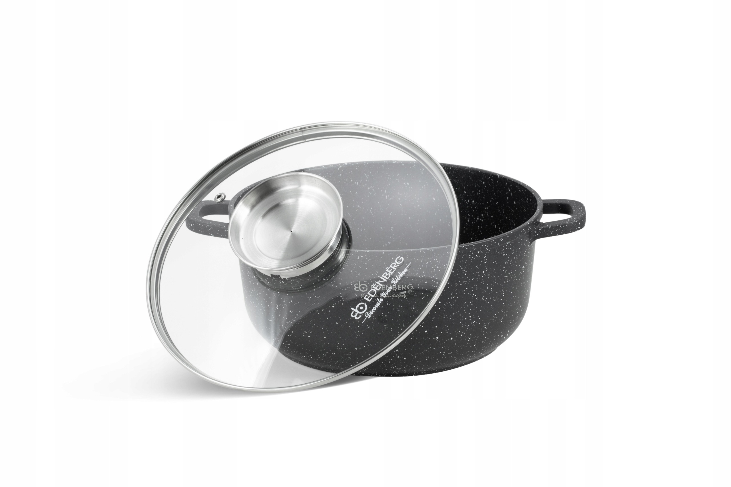 Zestaw GARNKÓW Garnki MARMUROWA Powłoka EDENBERG Indukcja Gaz