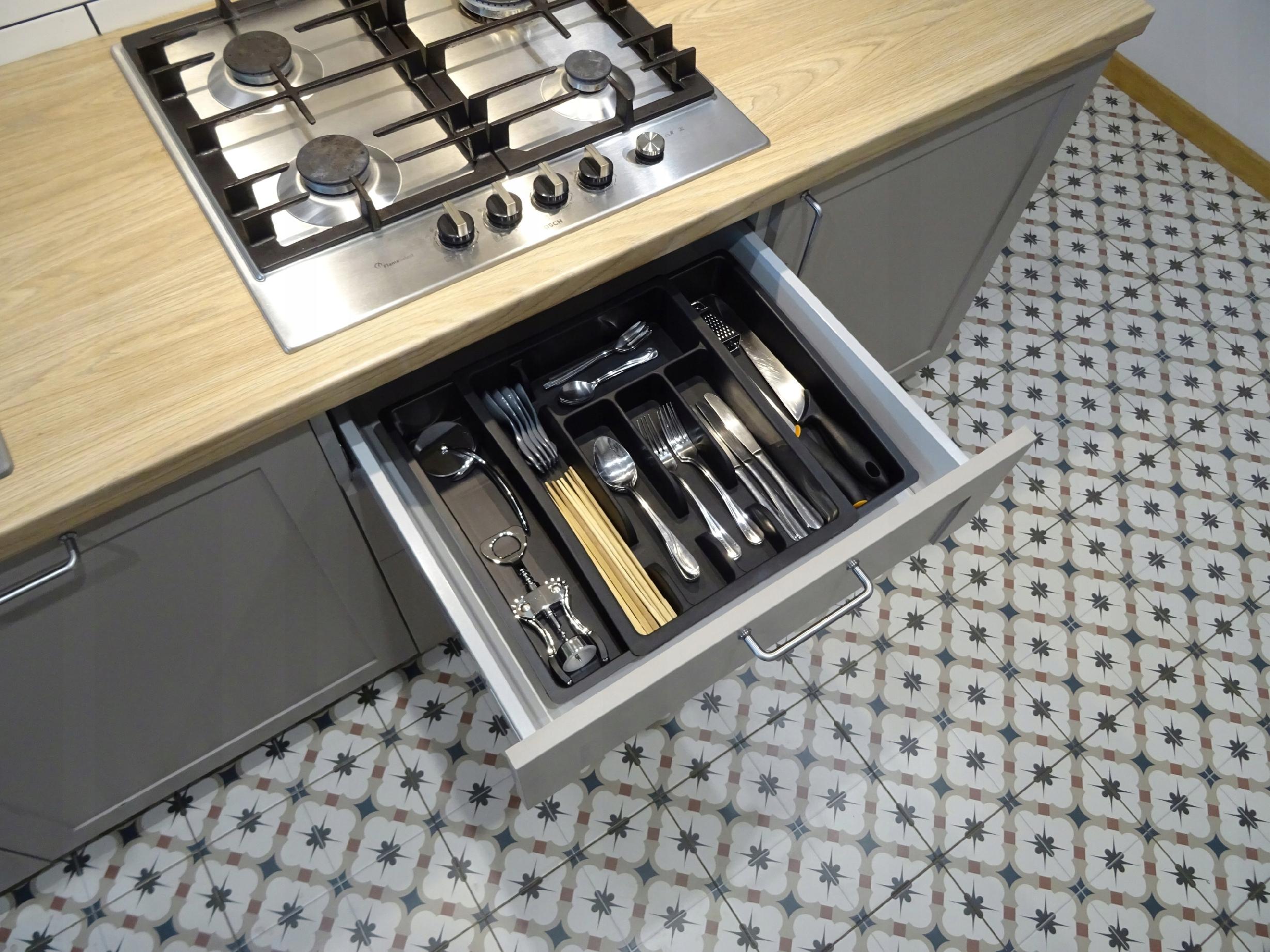 ROZSUWANY WKŁAD DO SZUFLADY ORGANIZER NA SZTUĆCE 46,5 x 38 cm