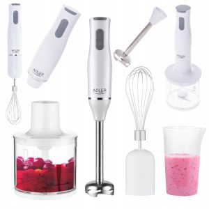 Blender ręczny Adler AD4620 zestaw Mocny blender ręczny duży 800 W biały