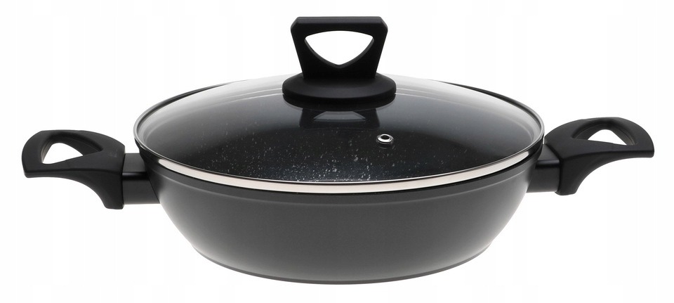 GARNEK MARMURKOWY BRYTFANNA WOK 28cm 3,7l Indukcja Gaz