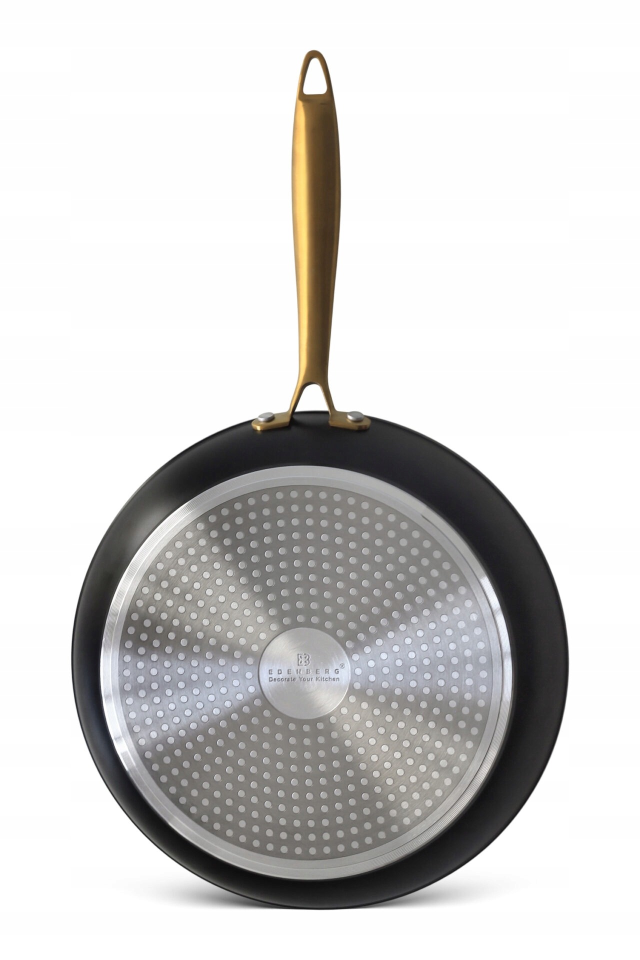 PATELNIA edenberg 28cm czarna marmurkowa GAZ INDUKCJA
