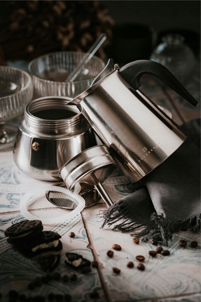 KAWIARKA Zaparzacz Kawy Indukcja GAZ STALOWY