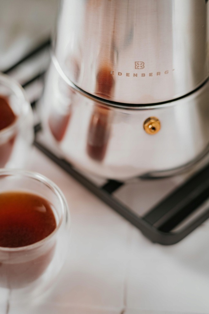 KAWIARKA Zaparzacz Kawy Indukcja GAZ STALOWY