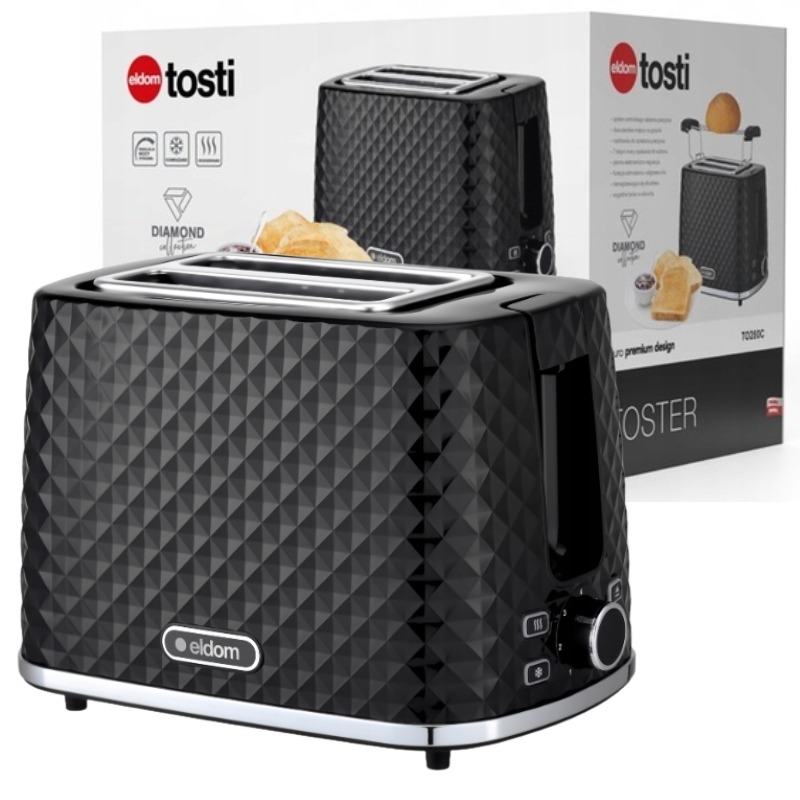 TOSTER CZARNY OPIEKACZ KANAPEK ELDOM TO265C NELE