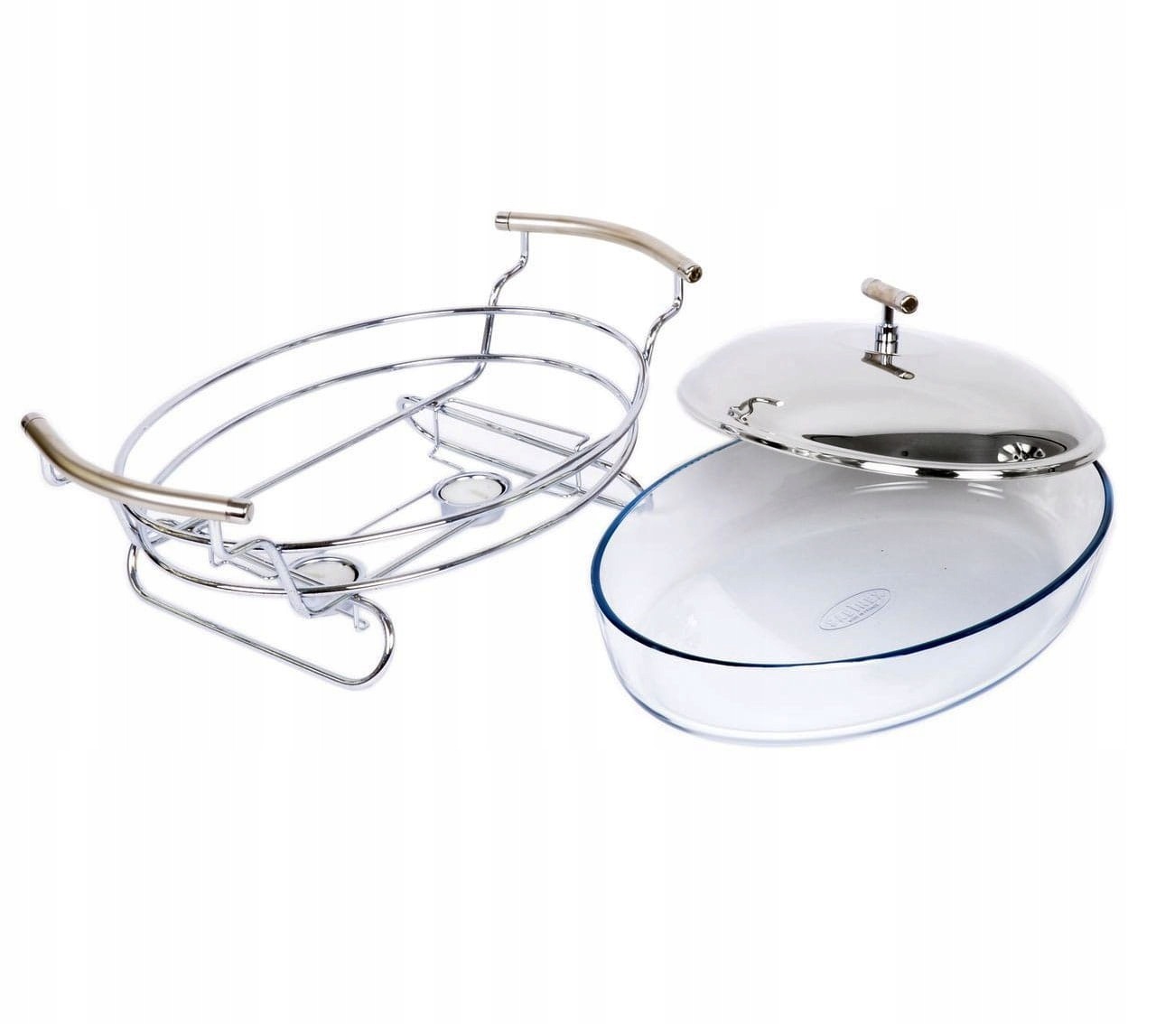 Podgrzewacz okrągły z pokrywką Kinghoff 3 LITROWY srebrny