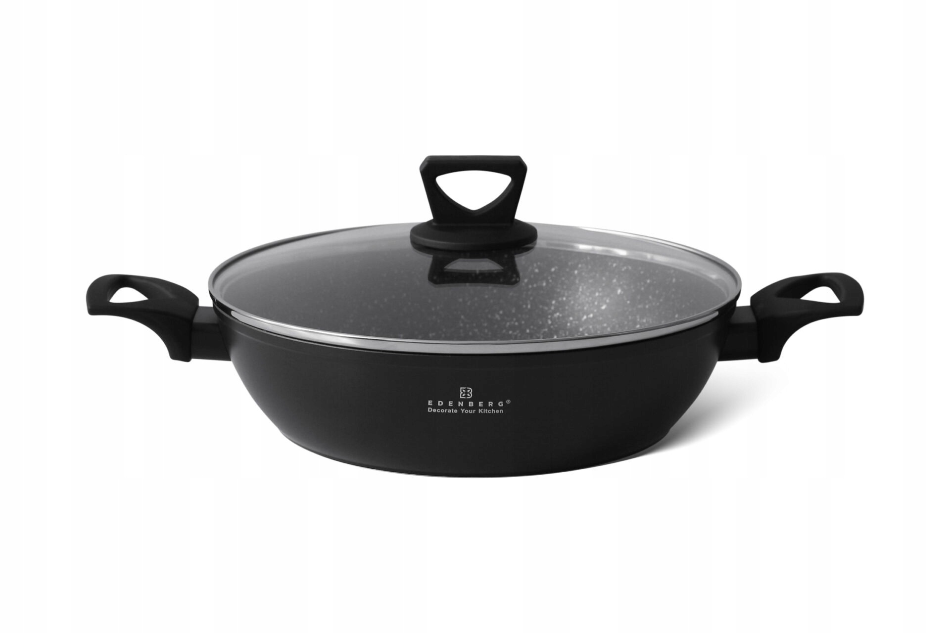 GARNEK marmurkowy z pokrywką 20cm GAZ INDUKCJA