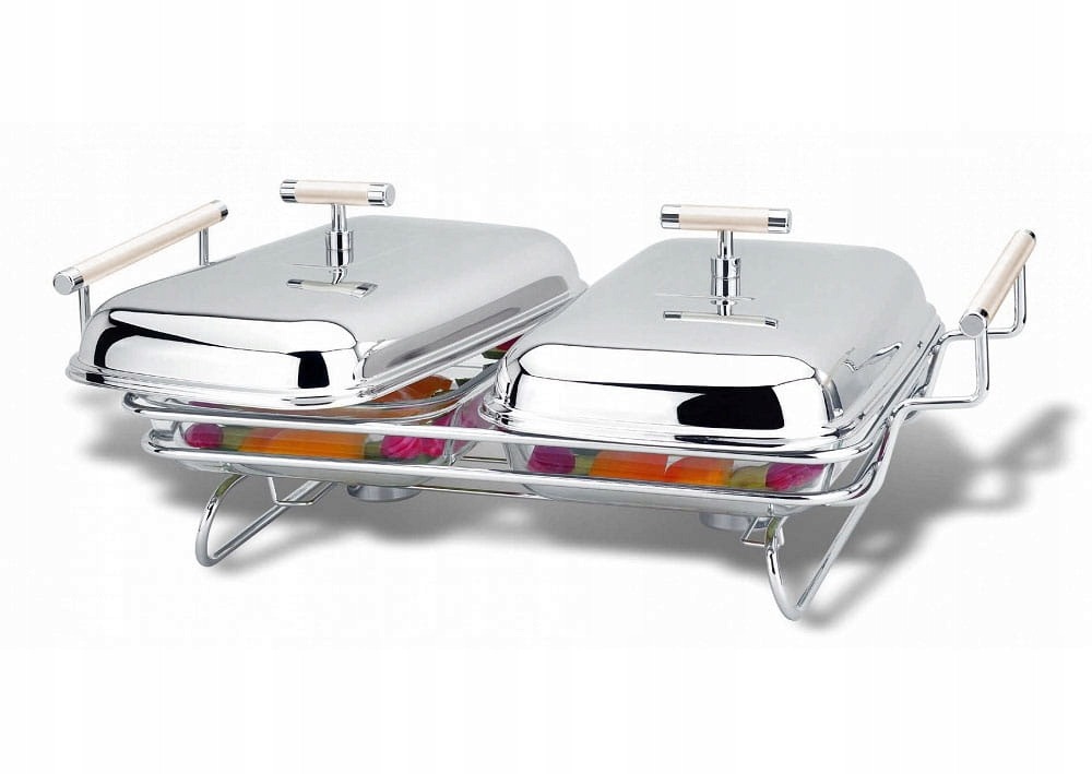 Podgrzewacz podwójny z pokrywką Kinghoff 3 LITROWY srebrny